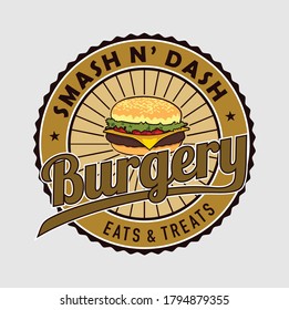 Smash n dash burgery illustration vector