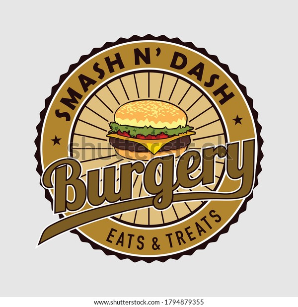 Smash N Dash Burgery Illustration Vector Stock Vector Royalty Free