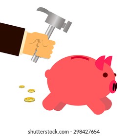 smash pig saving for coin
