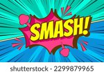 Smash pop art comic expression