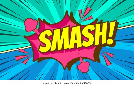 Smash pop art comic expression