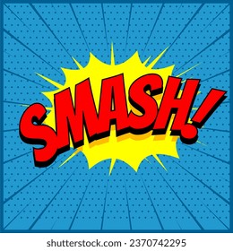 Smash text comic cartoon background