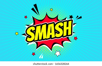 Smash Text  pop cartoom style vector Perfect for T Shirt design,logo,sticker,banner