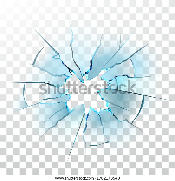 Smashed Glass Window Smashed Bullet Hole\
Vector. Crashed Car Windshield , Damaged And Shattered Transparency\
Glass. Destruction Texture Material Transparent Layout Realistic 3d\
Illustration