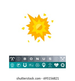 Smashed Spot with Splashes Icon