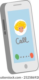 Smatphone Receiving Call Vector Illustration