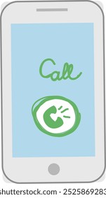 Smatphone Receiving Call Vector Illustration