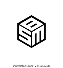 Diseño del logotipo de letras SMB con fondo blanco en ilustrador, logotipo vectorial estilo moderno de superposición de tipos de letra del alfabeto. diseños de caligrafía para logotipo, afiche, invitación, etc.