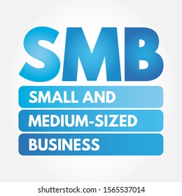 SMB - Small and Medium-Sized Business acronym, business concept background