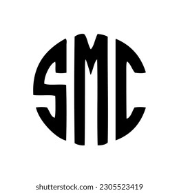 SMC round vector logo design
