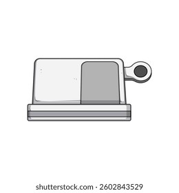 smcompact multi device charging station cartoon. travel power, adapter cable, outlet usb smcompact multi device charging station sign. isolated symbol vector illustration