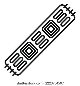 Smd led strip icon outline vector. Diode light. Stripe tape