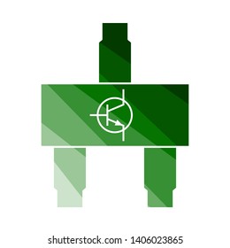 Smd Transistor Icon. Flat Color Ladder Design. Vector Illustration.