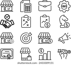 SME business icons business design element