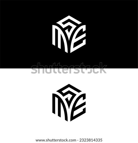 SME hexagon logo vector.Develop, natural, luxury, modern, finance logo, strong, suitable for your company.