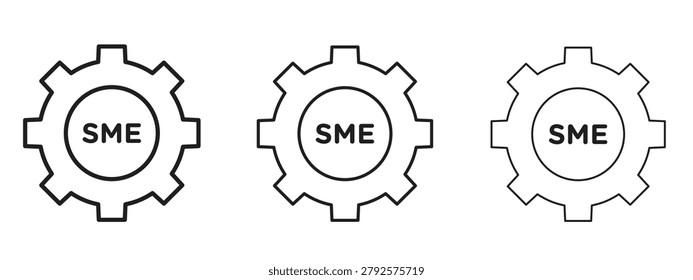 SME icon in 3 editable stroke lines