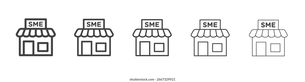 Diseño del icono de SME, logotipo, App, interfaz de usuario. Ilustración vectorial, EPS