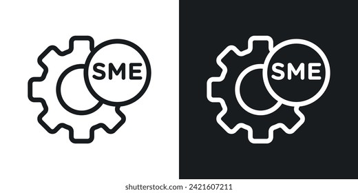 SME Icon Designed in a Line Style on White Background.