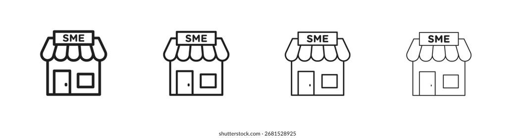 SME icon outline vector pack. Best for web, mobile, ui