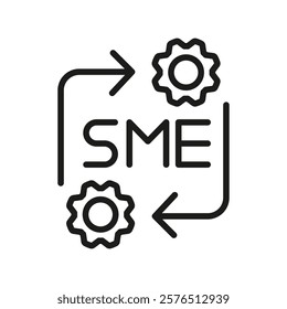 SME icon Outline vector for web ui