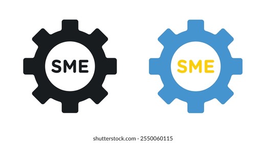 SME icon set in black and colored version