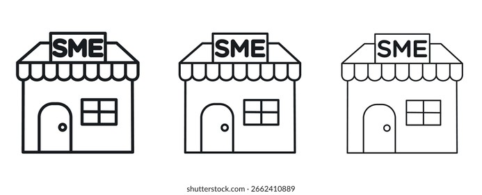 SME icon simple line design - Simple Vector Illustration
