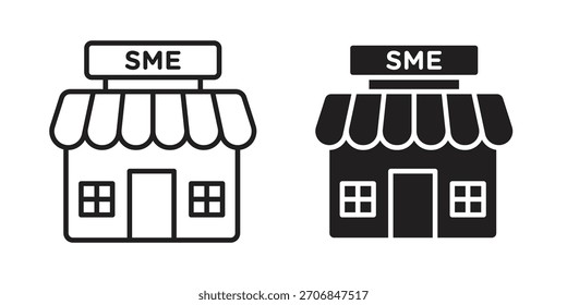 SME icon symbol for logo, web, app designs.