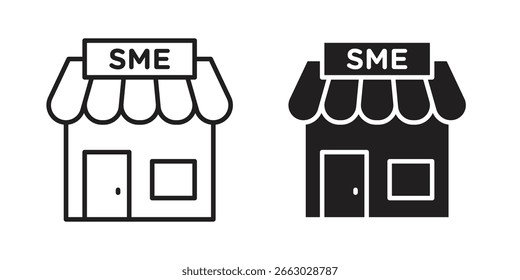 Modelo de logotipo de elemento de design de vetor de ícone SME