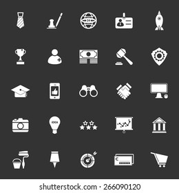 SME icons on gray background, stock vector