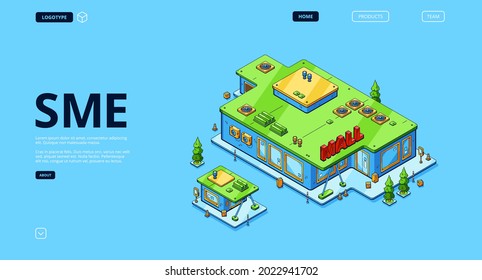 SME isometric landing page small medium enterprise