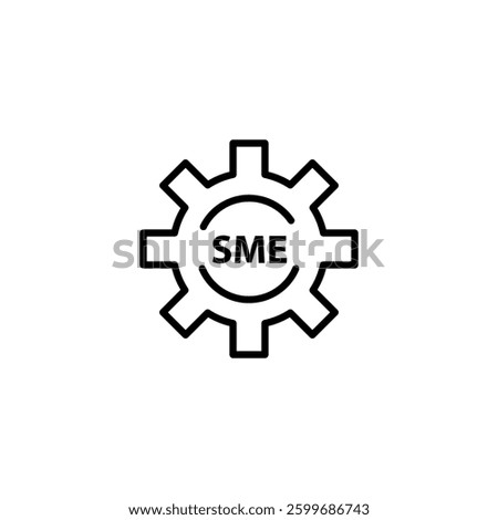 SME outline icon, vector simple flat black trendy style illustration for web and app..eps

