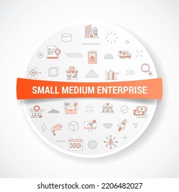 Sme Small Medium Enterprise Concept Icon Stock Vector (Royalty Free ...