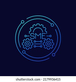 SME, Small And Medium Enterprise Line Icon