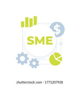 SME, Small And Medium Enterprise Vector Icon