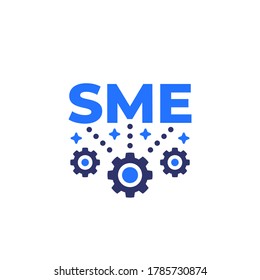 SME, small and medium enterprise, vector icon on white