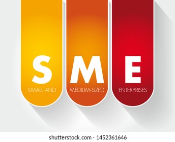 SME - Small And Medium-sized Enterprises acronym, business concept background