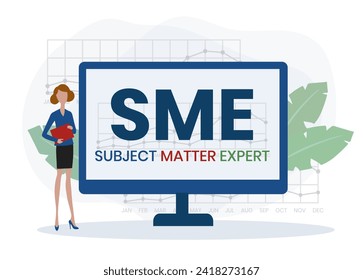 SME - Subject matter expert acronym stock illustration Infographic, Business, Icons