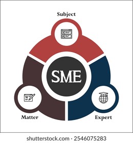 PYME - Experto en la materia. Plantilla de infografía con iconos y marcador de posición de descripción