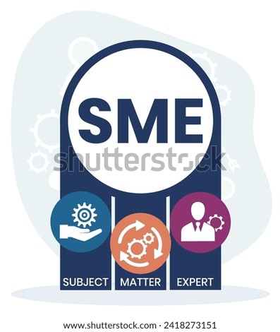 SME - Subject matter expert acronym stock illustration Infographic, Business, Icons