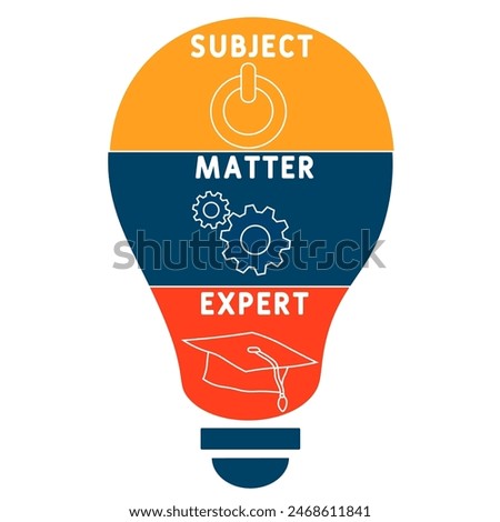 SME - Subject Matter Expert  acronym. business concept background. vector illustration concept with keywords and icons. lettering illustration with icons for web banner, flyer