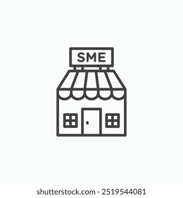 SME thin liner icon isolated