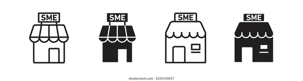 sme vector filled and outlined icons collection