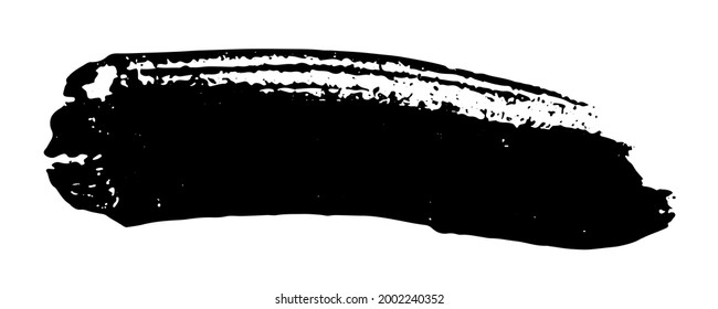 Smear of black paint on a white background