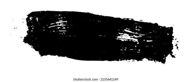 Smear of black paint on a white background