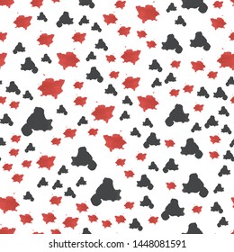 Smear paint black and red color Elegant Seamless pattern. Perfect for your design, textile, pattern fills, box, posters, cards, web page background etc. Pattern under the mask. Vector.