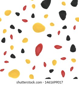 Smear paint black and yellow and red color Original seamless pattern. Perfect for your design, textile, pattern fills, box, posters, cards, etc. 
