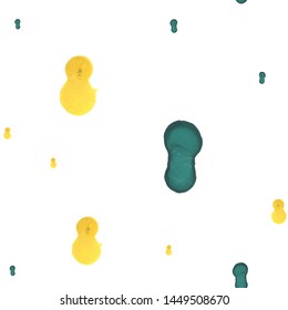 Smear paint green and yellow color Wondrous Seamless pattern. Perfect for your design, textile, pattern fills, box, posters, cards, web page background etc. Pattern under the mask. Vector.