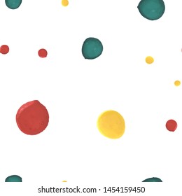Smear paint green and yellow and red color Wondrous Seamless pattern. Perfect for your design, textile, pattern fills, box, posters, cards, web page background etc. Pattern under the mask. Vector.
