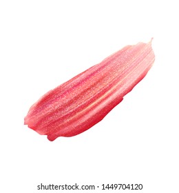 A smear of pink lipstick, lip cosmetics, vector illustration.