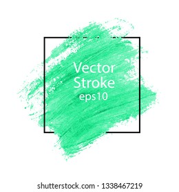 Smear and texture of lipstick or acrylic paint isolated on white background. Stroke of lipgloss or liquid nail polish swatch smudge sample. Template, frame, vector eps10